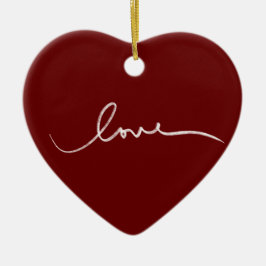 "Love" Heart Shaped Kerstmis Ornamed Keramisch Ornament