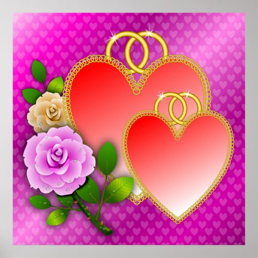 Love Heart Shapes Poster (Voorkant)