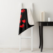 Love Heart Sherpa Blanket Deken (In situ)