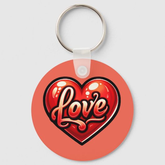 Love Heart Sleutelhanger (Achterkant)