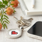 Love Heart Sleutelhanger (Zijkant)