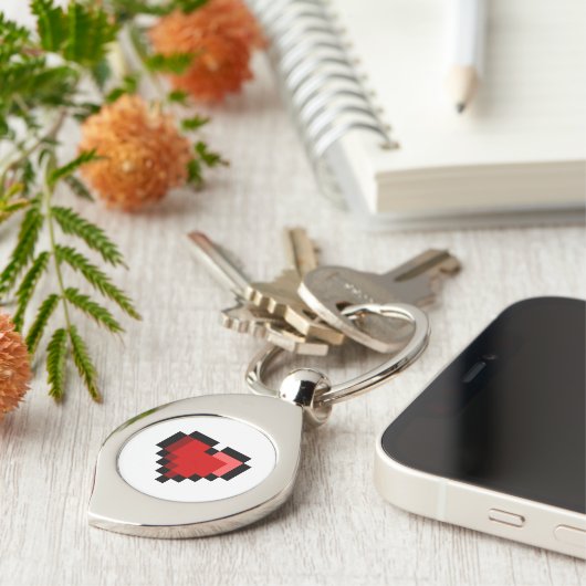 Love Heart Sleutelhanger (Zijkant)