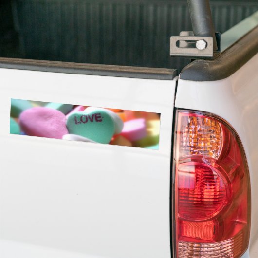 Love Heart Snoep Bumpersticker (Op Truck)