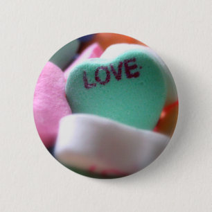 Love Heart Snoep Ronde Button 5,7 Cm