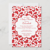 Love Heart Spring Baby shower Invitation Kaart (Voorkant)