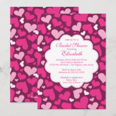 Love Heart Spring Bridal Shower Uitnodiging (Voorkant / Achterkant)