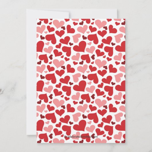 Love Heart Spring Bridal Shower Uitnodiging (Achterkant)