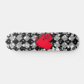 Love Heart Star Splatt Skateboard (Horizontaal)