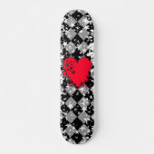 Love Heart Star Splatt Skateboard (Voorkant)