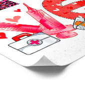 Love Heart Stethoscope Healthcare Worker Funny Val Poster (Hoek)