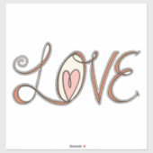 Love Heart Sticker (Vel)