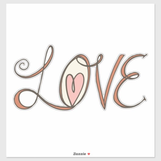 Love Heart Sticker (Vel)