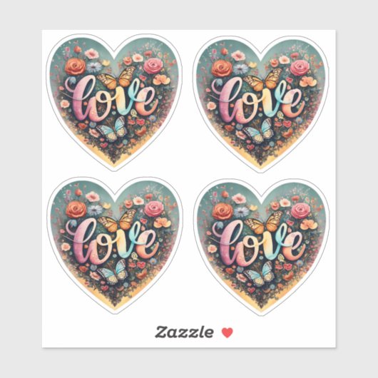 Love Heart Sticker (Vel)