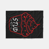 Love Heart Stud Muffin Cupcake Valentijnsdag Fleece Deken (Voorkant (Horizontaal))