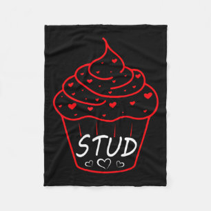 Love Heart Stud Muffin Cupcake Valentijnsdag Fleece Deken