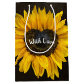 Love Heart Sunflower Medium Cadeauzakje (Voorkant)