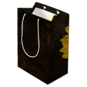 Love Heart Sunflower Medium Cadeauzakje (Achterkant Gekanteld)