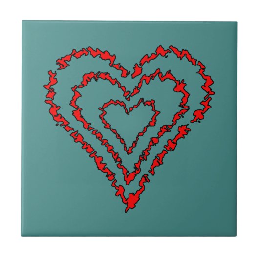 Love Heart Tegeltje (Voorkant)