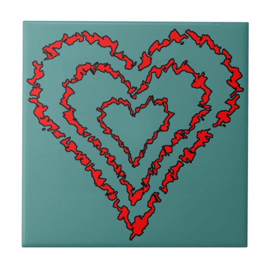 Love Heart Tegeltje (Voorkant)