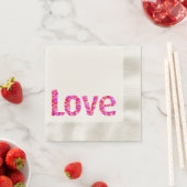 LOVE Heart Text Napkins Servet (Insitu)