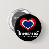 Love [Heart] Thailand ♦ Thai Language Script ♦ Ronde Button 5,7 Cm (Voorkant /achterkant)