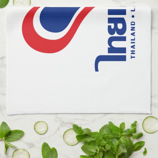 Love [Heart] Thailand ♦ Thai Language Script ♦ Theedoek (Gevouwen)