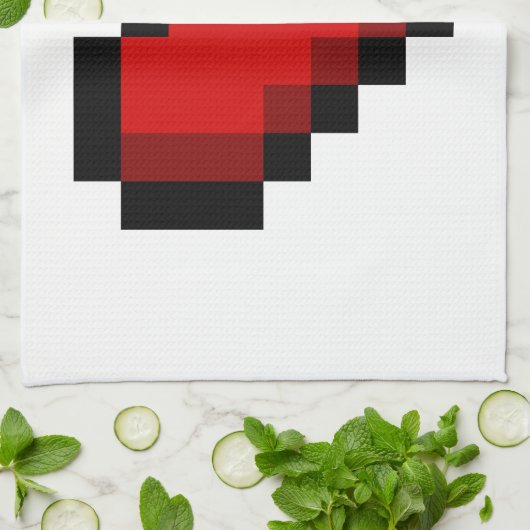 Love Heart Theedoek (Gevouwen)