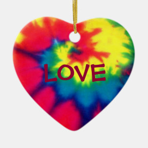 LOVE-Heart Tie Dye Kijk Ornament