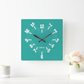Love HEART TIME BY MASANSER PIXELAT Vierkante Klok (Huis)