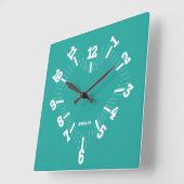 Love HEART TIME BY MASANSER PIXELAT Vierkante Klok (Hoek)