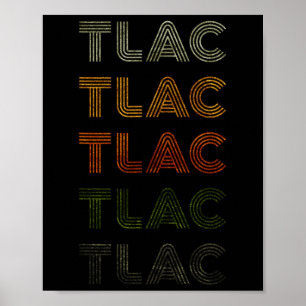 Love Heart Tlac T-shirt Grunge stijl Black Tla Poster