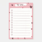 Love heart To Do Lijst met notities Post-it® Notes (Voorkant)