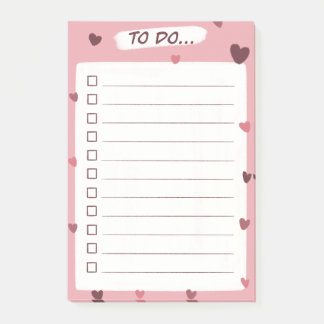 Love heart To Do Lijst met notities Post-it® Notes