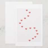 Love Heart Trails write paper Briefpapier (Voorkant / Achterkant)