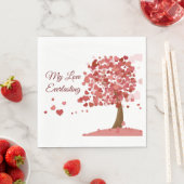 Love Heart Tree Valentijnsdag Jubileum Servet (Insitu)