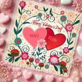 Love Heart Valentijn Gepersonaliseerd namen Fotoplaat