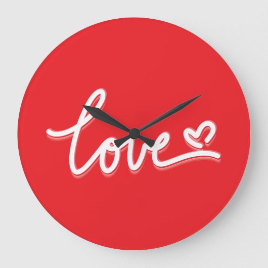 Love Heart Valentijns Grote Klok (Voorkant)