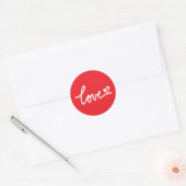 Love Heart Valentijns Ronde Sticker (Envelop)
