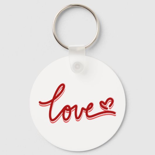 Love Heart Valentijns Sleutelhanger (Voorkant)