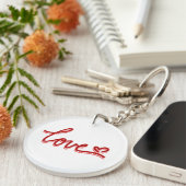Love Heart Valentijns Sleutelhanger (Voorkant Rechts)