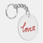 Love Heart Valentijns Sleutelhanger (Voorkant Links)