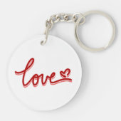 Love Heart Valentijns Sleutelhanger (Achterkant)