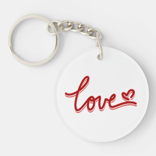 Love Heart Valentijns Sleutelhanger (Voorkant)