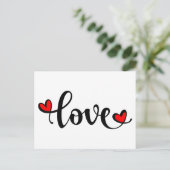 Love Heart Valentijnsdag Briefkaart (Staand voorkant)