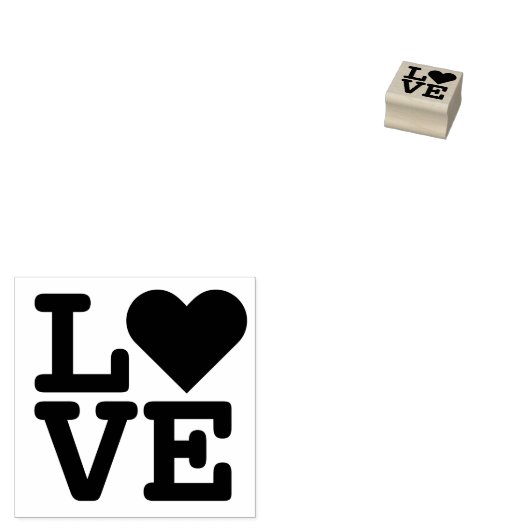 Love Heart Valentijnsdag Classic Chic Art Craft Rubberstempel (Gestempeld)