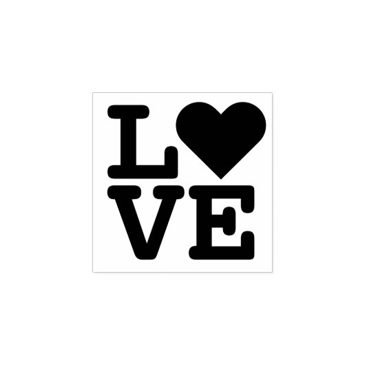 Love Heart Valentijnsdag Classic Chic Art Craft Rubberstempel (Afrduk)