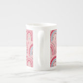 Love Heart Valentijnsdag Rainbow Porselein Kop (Achterkant)