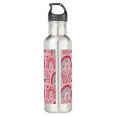 Love Heart Valentijnsdag Rainbow Waterfles (Achterkant)