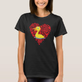 Love Heart Valentijnsdagen Rozen Duck Boys Kind 1 T-shirt (Voorkant)