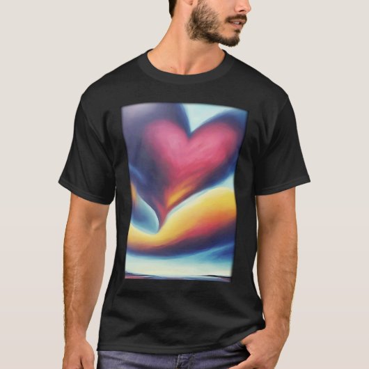 Love Heart Valentine's Day Couple Romantic T-shirt (Voorkant)